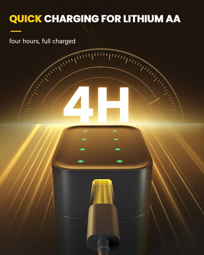 🏆Flash Sale⚡50K+ SOLD! Almost Gone-💥🎁🔋Charging Compartment - Rechargeable Aa/Aaa Lithium Battery