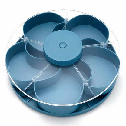 🎁🍽️ Rotating 5-Compartment Snack Tray